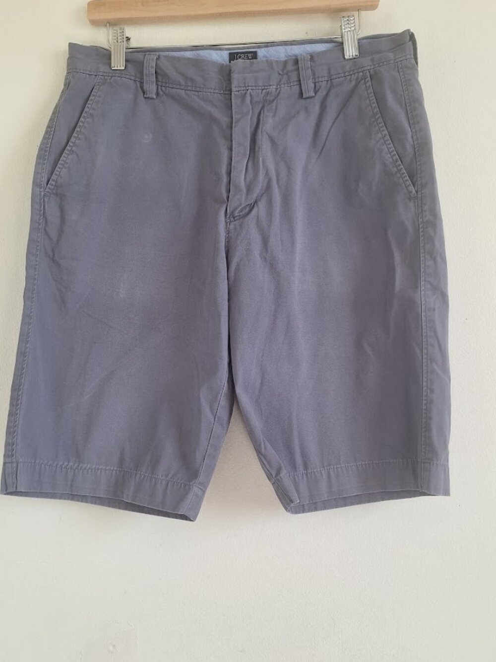 J.Crew Rivington Men's Chino Shorts Size 32W Gray Cotton Casual Classic
